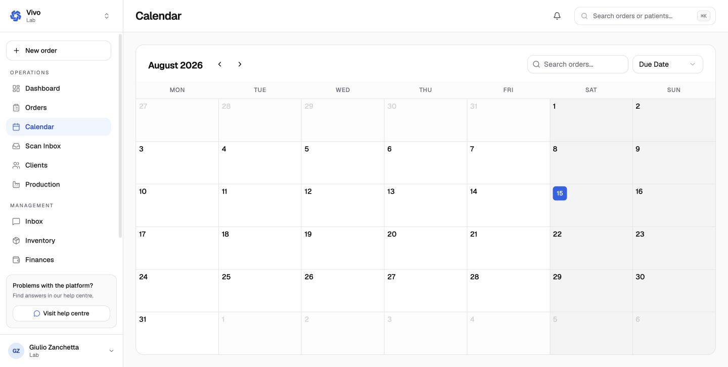 The laboratory calendar