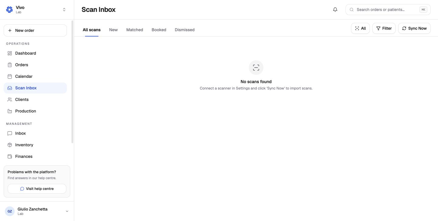 The laboratory Scan Inbox